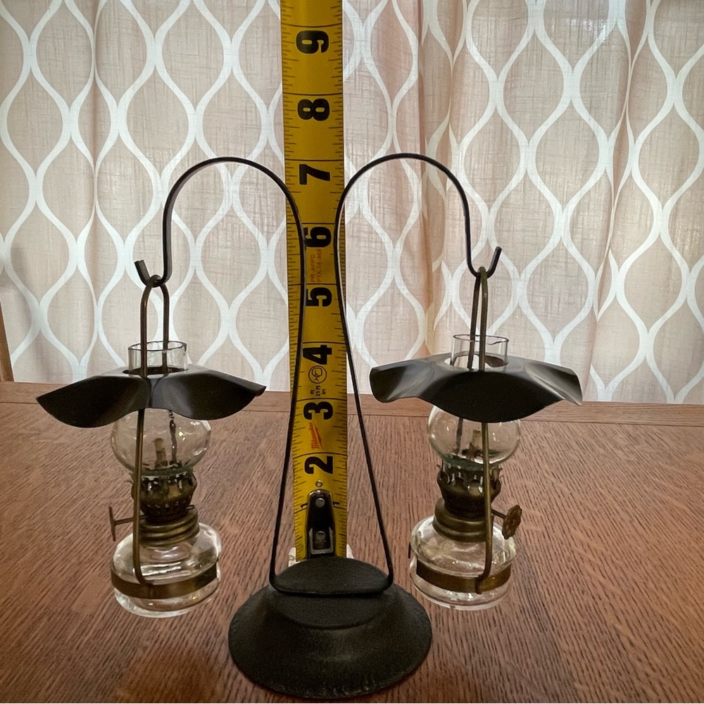 Mini Oil Lamp 2 lamps one stand - Picture 7 of 8